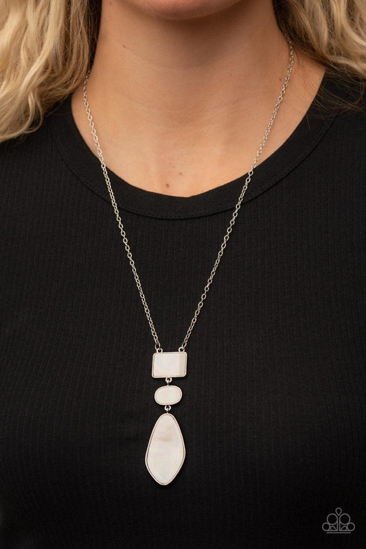 Paparazzi Accessories - Hidden Cove - White Necklace - Bling by JessieK