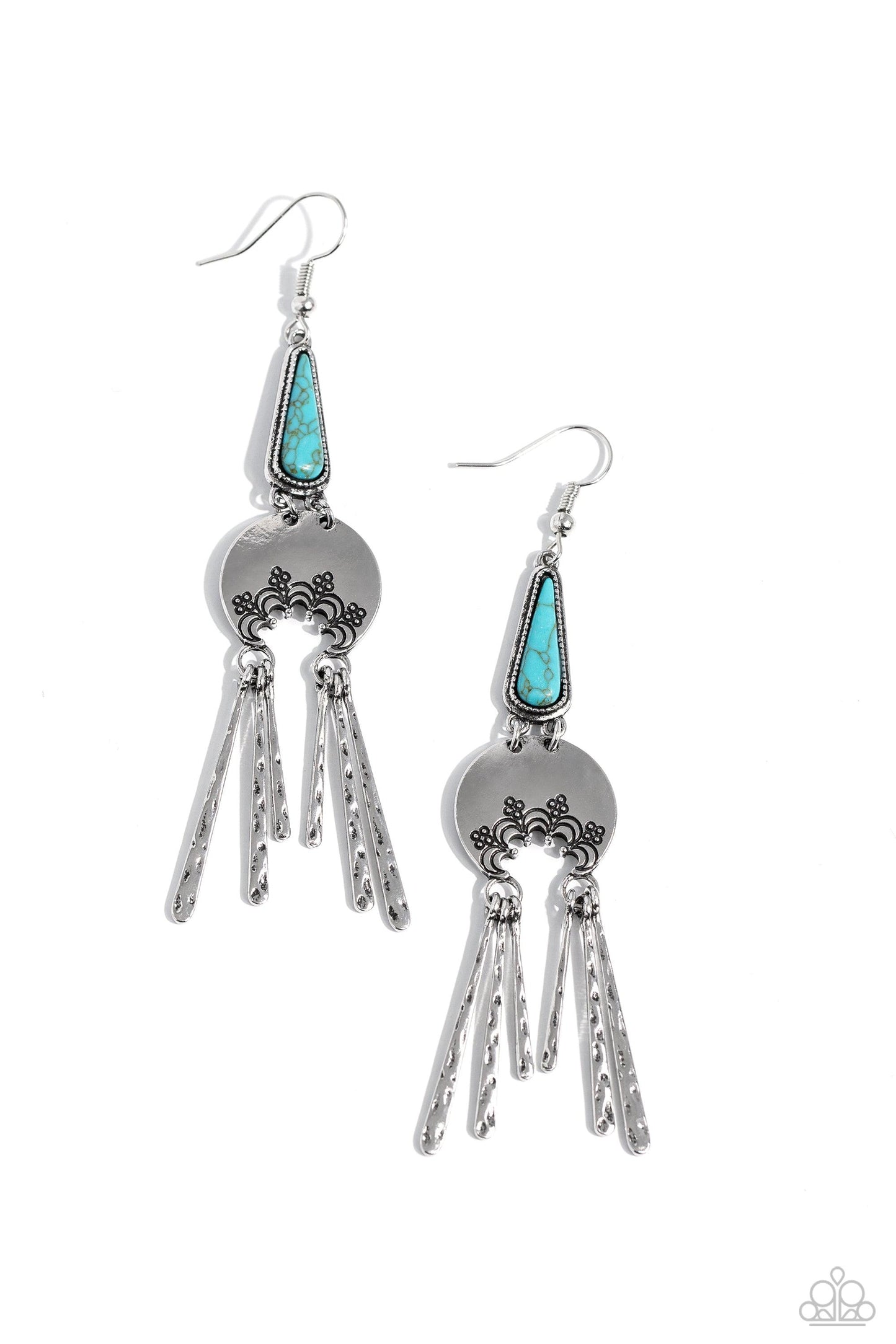 Paparazzi Accessories - Highland Haute - Blue Earrings - Bling by JessieK