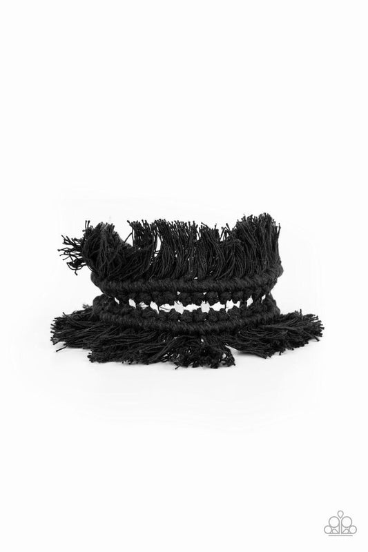 Paparazzi Accessories - Homespun Hardware - Black Bracelet - Bling by JessieK