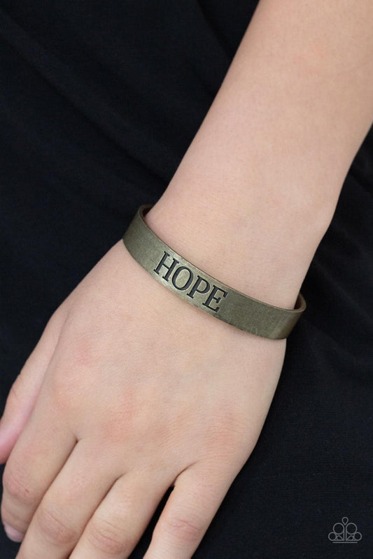 Paparazzi Accessories - Hope Makes The World Go Round - Brass Bracelet - Bling by JessieK