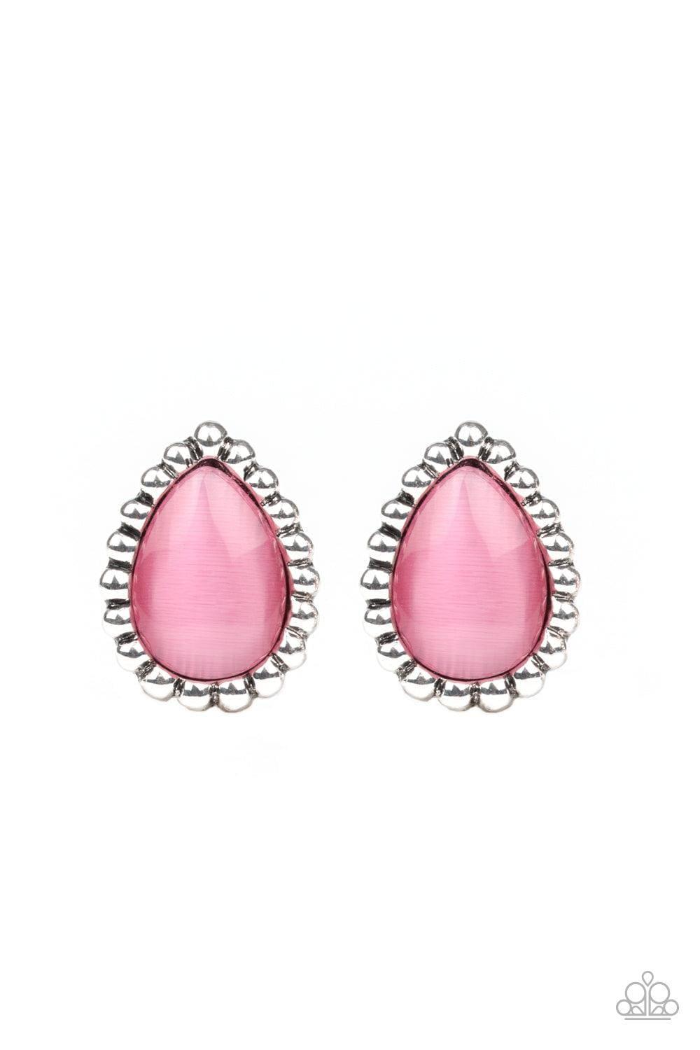 Paparazzi Accessories - I Wanna Glow - Pink Earrings - Bling by JessieK