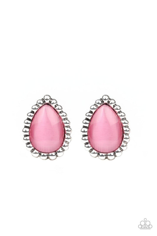 Paparazzi Accessories - I Wanna Glow - Pink Earrings - Bling by JessieK