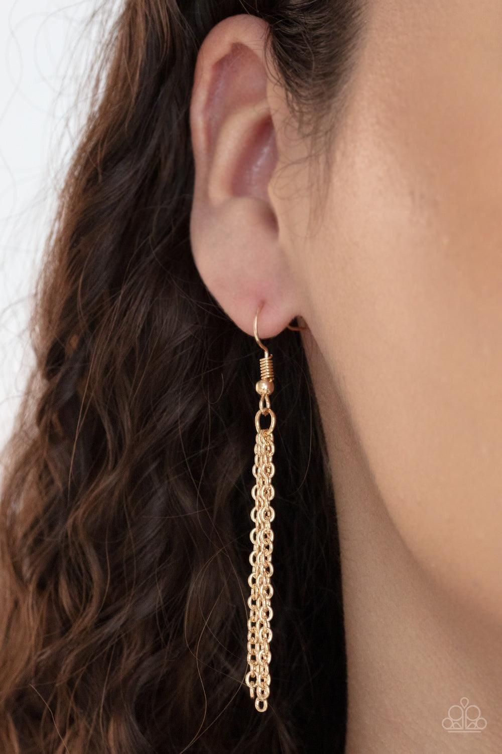 Paparazzi Accessories - Ice Age Intensity - Gold Necklace - Bling by JessieK