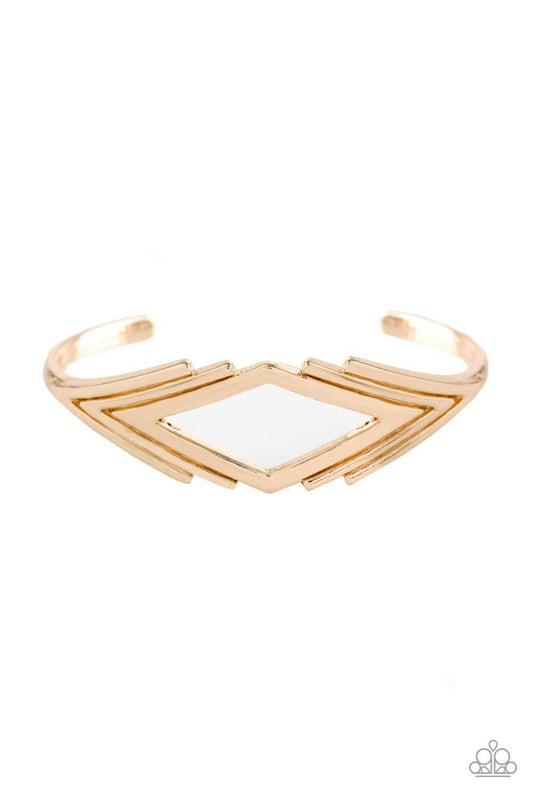 Paparazzi Accessories - In Total De-nile - Gold Bracelet - Bling by JessieK