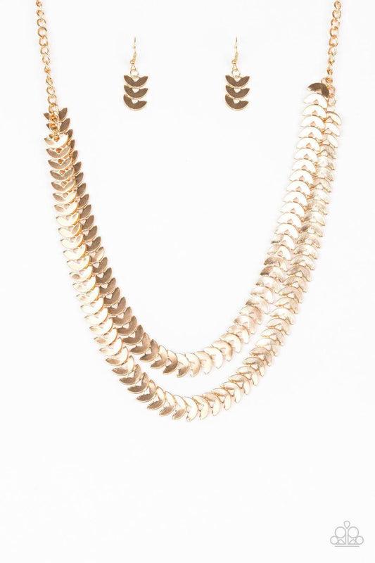Paparazzi Accessories - Industrial Illumination - Gold Necklace - Bling by JessieK