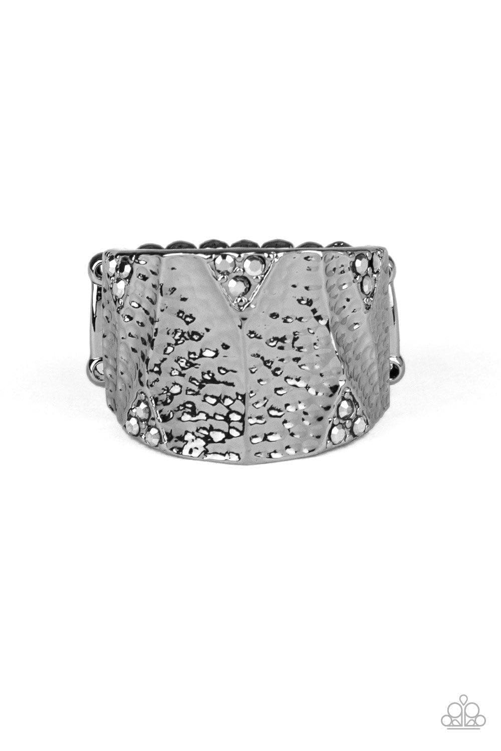 Paparazzi Accessories - Industrial Indentation - Black Ring - Bling by JessieK