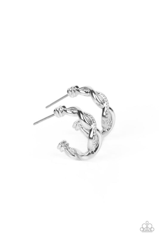 Paparazzi Accessories - Infinite Incandescence - Silver Dainty Hoop Earrings - Bling by JessieK