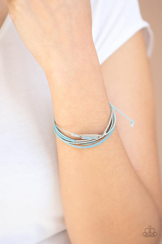 Paparazzi Accessories - Interstellar Iridescence - Blue Urban Bracelet - Bling by JessieK