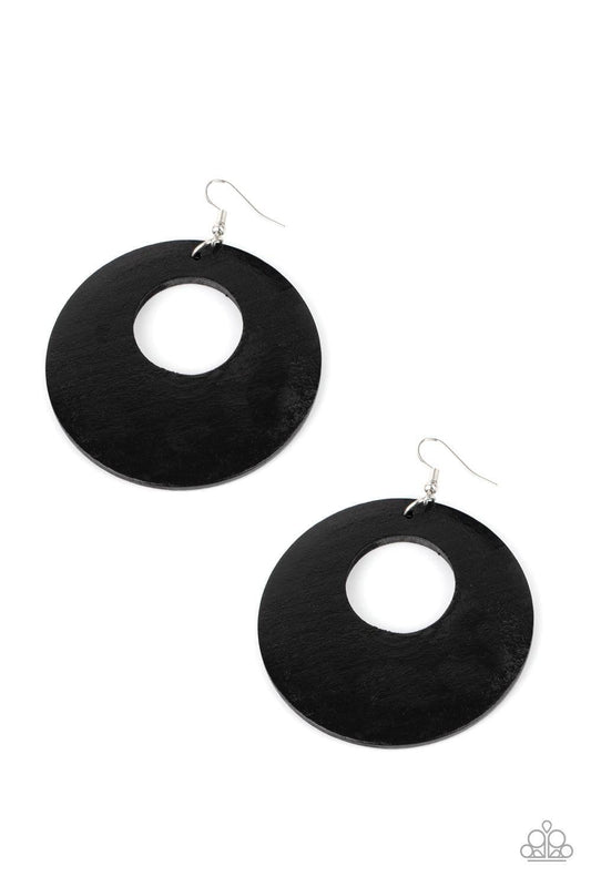 Paparazzi Accessories - Island Hop - Black Earrings - Bling by JessieK