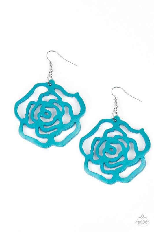 Paparazzi Accessories - Island Rose - Blue Earrings - Bling by JessieK