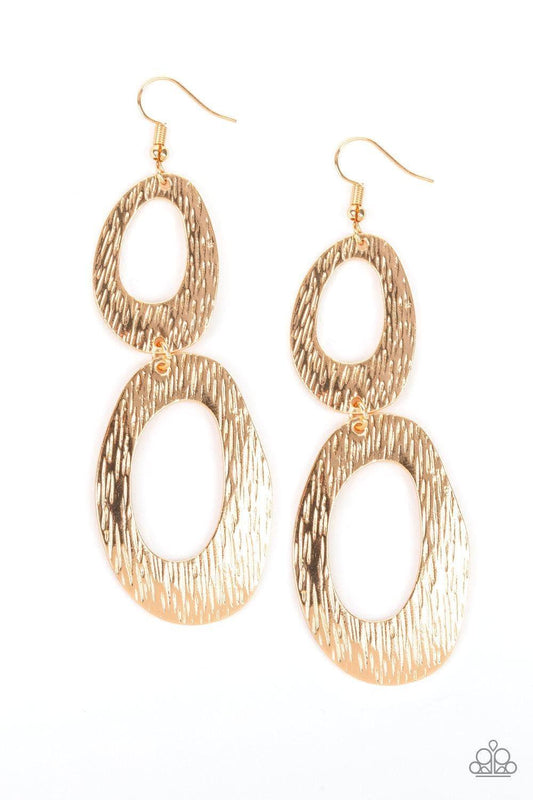 Paparazzi Accessories - Ive Sheen It All - Gold Earrings - Bling by JessieK