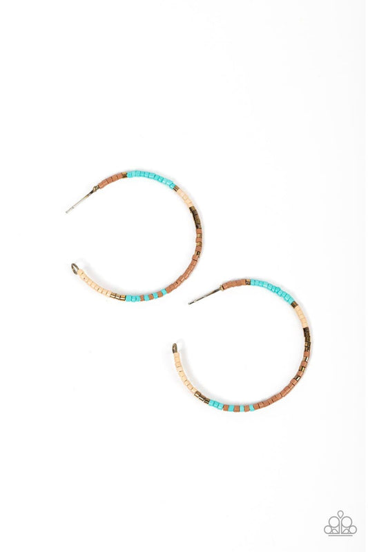 Paparazzi Accessories - Joshua Tree Tourist - Brass Small Hoop Earrings - Bling by JessieK