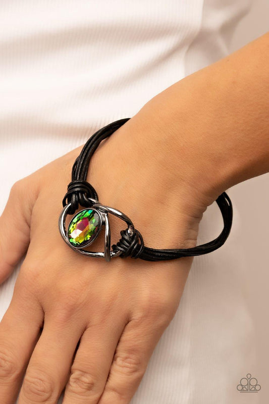 Paparazzi Accessories - Keep Your Distance - Multicolor Oil-spill Bracelet - Bling by JessieK