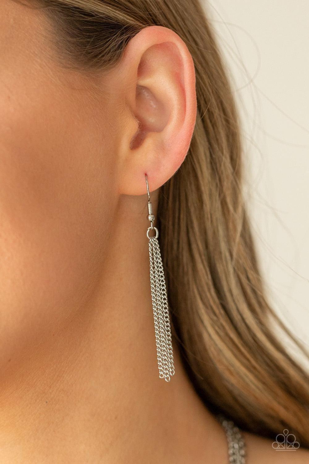 Paparazzi Accessories - Knot All There - Silver Necklace - Bling by JessieK