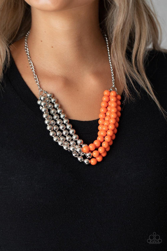 Paparazzi Accessories - Layer After Layer - Orange Necklace - Bling by JessieK