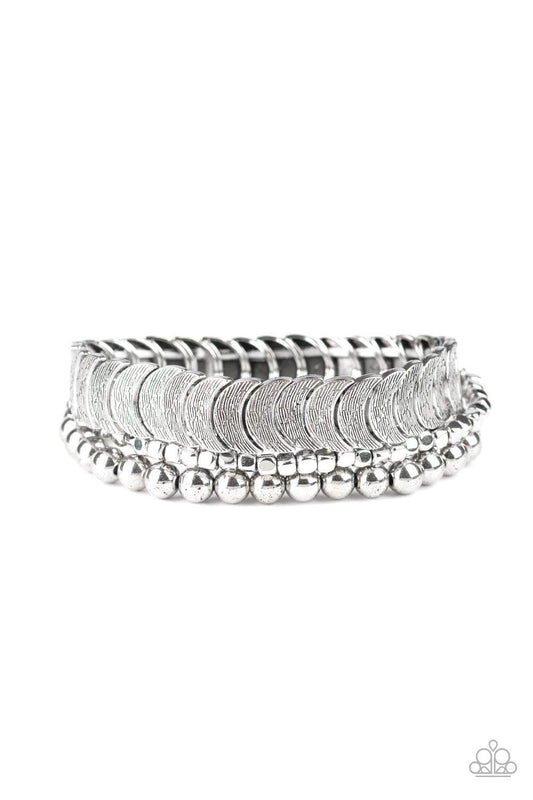 Paparazzi Accessories - Layer It On Me - Silver Bracelet - Bling by JessieK