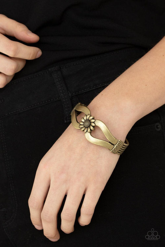 Paparazzi Accessories - Let a Hundred Sunflowers Bloom - Brass Bracelet - Bling by JessieK