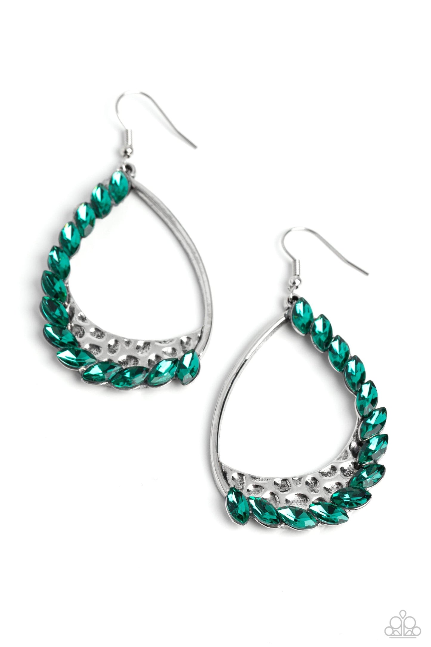 Paparazzi Accessories - Looking Sharp - Green Earrings - Bling by JessieK