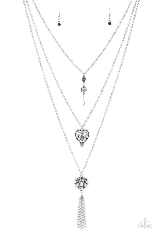 Paparazzi Accessories - Love Opens All Doors - Purple Necklace - Bling by JessieK