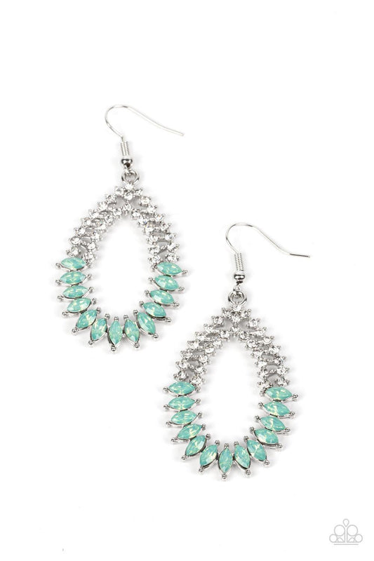 Paparazzi Accessories - Lucid Luster - Green Earrings - Bling by JessieK