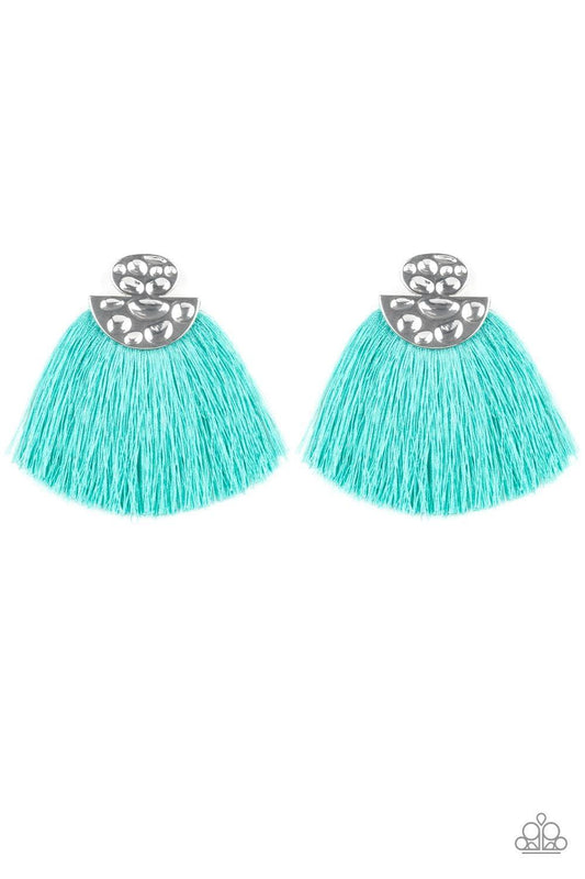 Paparazzi Accessories - Make Some Plume - Blue Earrings - Bling by JessieK