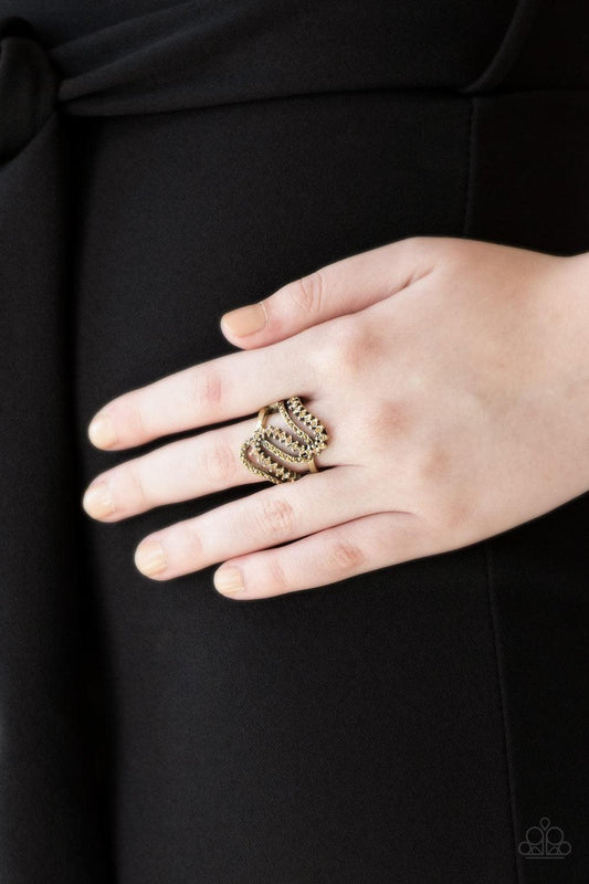Paparazzi Accessories - Make Waves - Brass Ring - Bling by JessieK