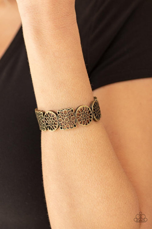 Paparazzi Accessories - Mandala Mixer - Brass Bracelet - Bling by JessieK