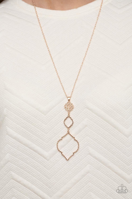 Paparazzi Accessories - Marrakesh Mystery - Rose Gold Necklace - Bling by JessieK