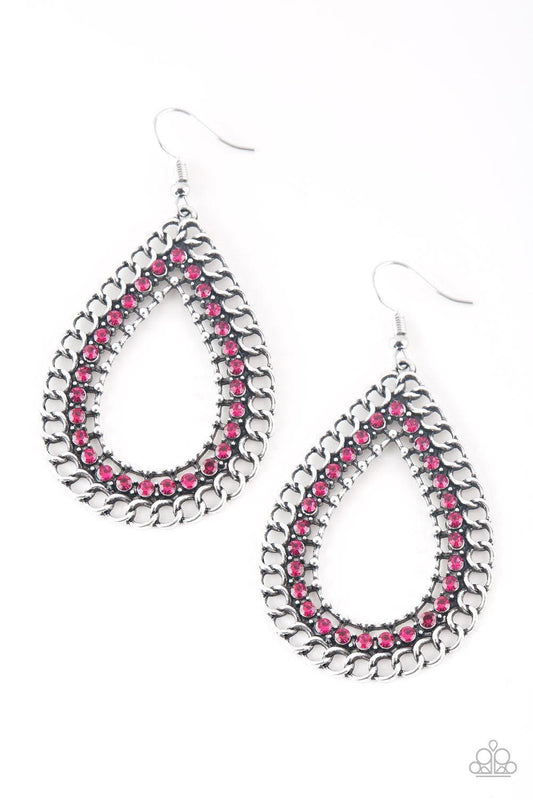 Paparazzi Accessories - Mechanical Marvel - Pink Earrings - Bling by JessieK