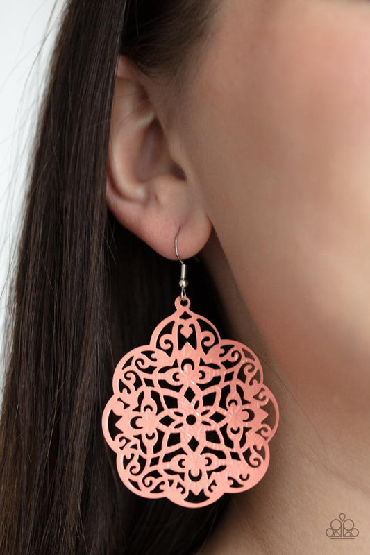 Paparazzi Accessories - Mediterranean Eden - Orange Earrings - Bling by JessieK