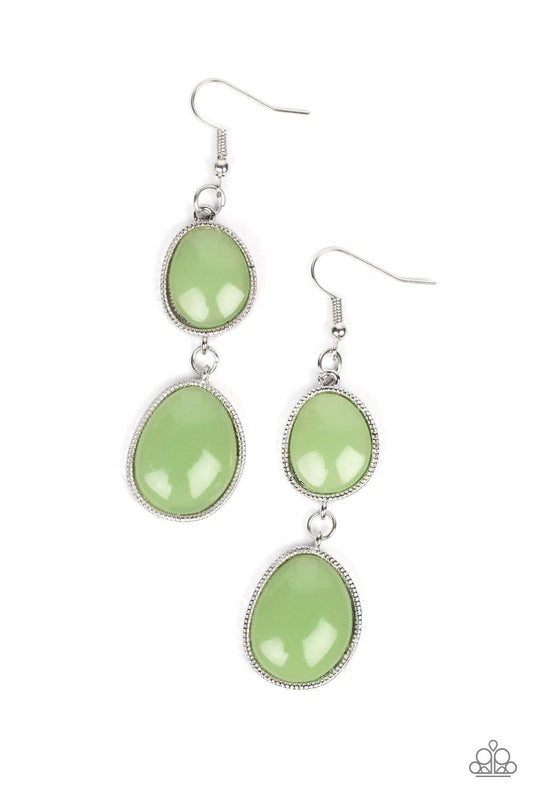 Paparazzi Accessories - Mediterranean Myth - Green Earrings - Bling by JessieK