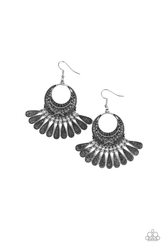 Paparazzi Accessories - Mesa Majesty - Silver Earrings - Bling by JessieK