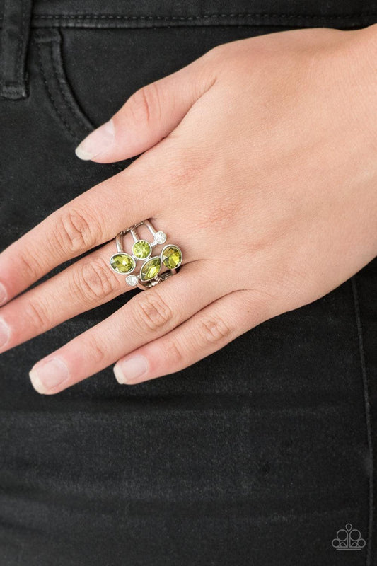 Paparazzi Accessories - Metro Mingle - Green Ring - Bling by JessieK