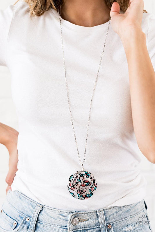 Paparazzi Accessories - Metro Mosaic - Blue/pink Necklace - Bling by JessieK