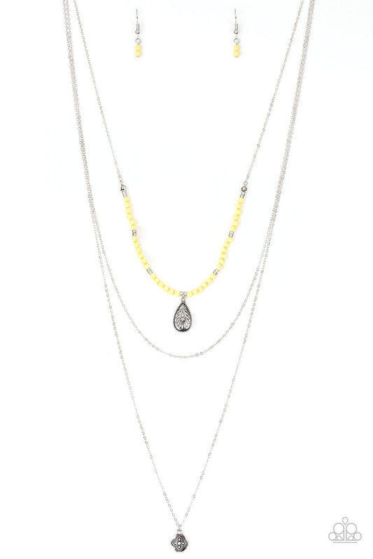 Paparazzi Accessories - Mild Wild - Yellow Necklace - Bling by JessieK