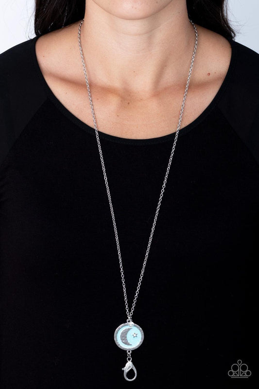 Paparazzi Accessories - Milky Way Wanderer - Blue Lanyard Necklace - Bling by JessieK