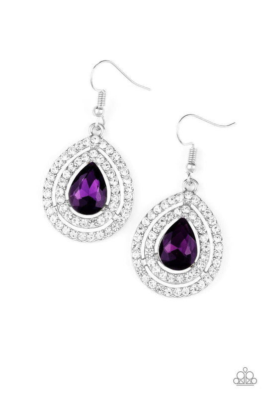 Paparazzi Accessories - Millionaire Debonair - Purple Earrings - Bling by JessieK