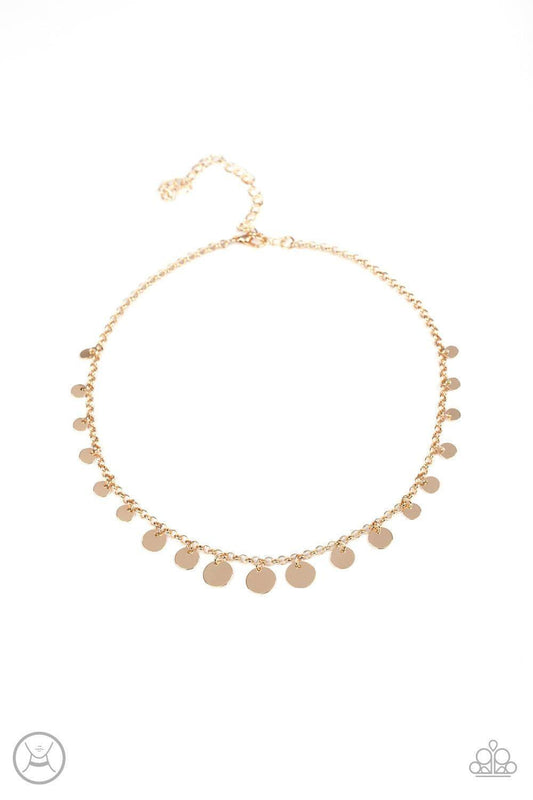 Paparazzi Accessories - Minimal Magic - Gold Choker Necklace - Bling by JessieK