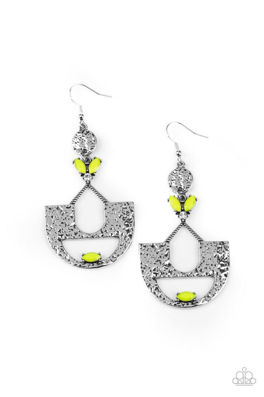 Paparazzi Accessories - Modern Day Mecca - Yellow Earrings - Bling by JessieK