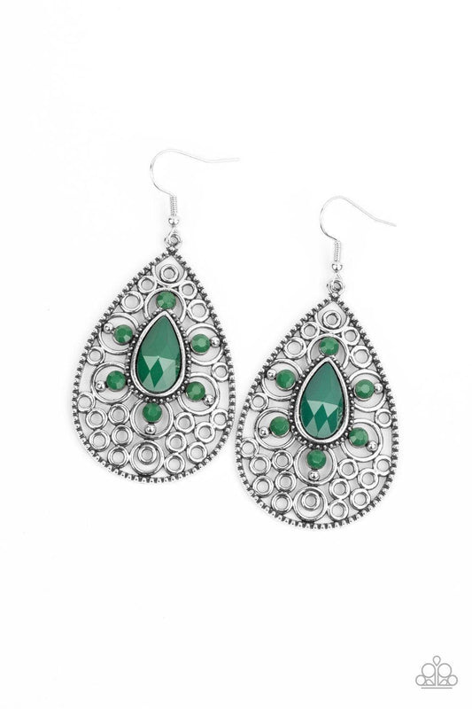 Paparazzi Accessories - Modern Garden - Green Earrings - Bling by JessieK