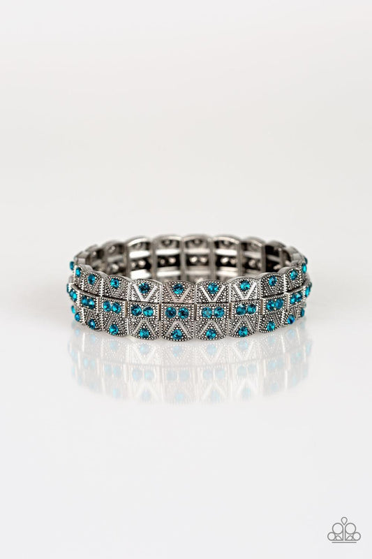 Paparazzi Accessories - Modern Magnificence - Blue Bracelet - Bling by JessieK