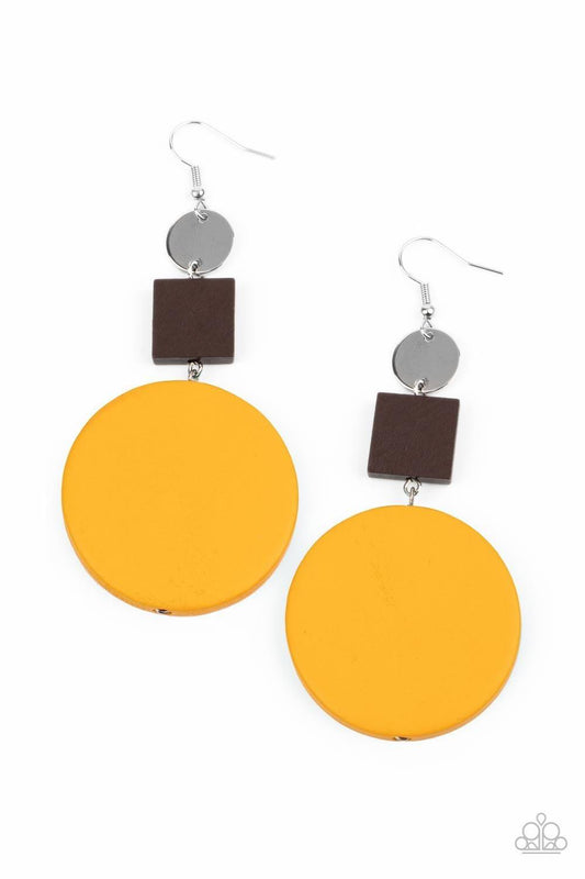 Paparazzi Accessories - Modern Materials - Yellow Earrings - Bling by JessieK