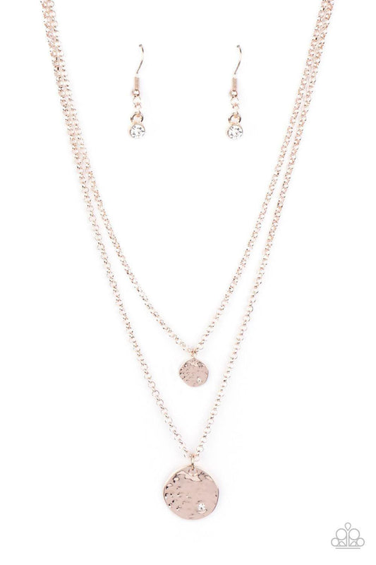 Paparazzi Accessories - Modern Minimalist - Rose Gold Dainty Necklace - Bling by JessieK