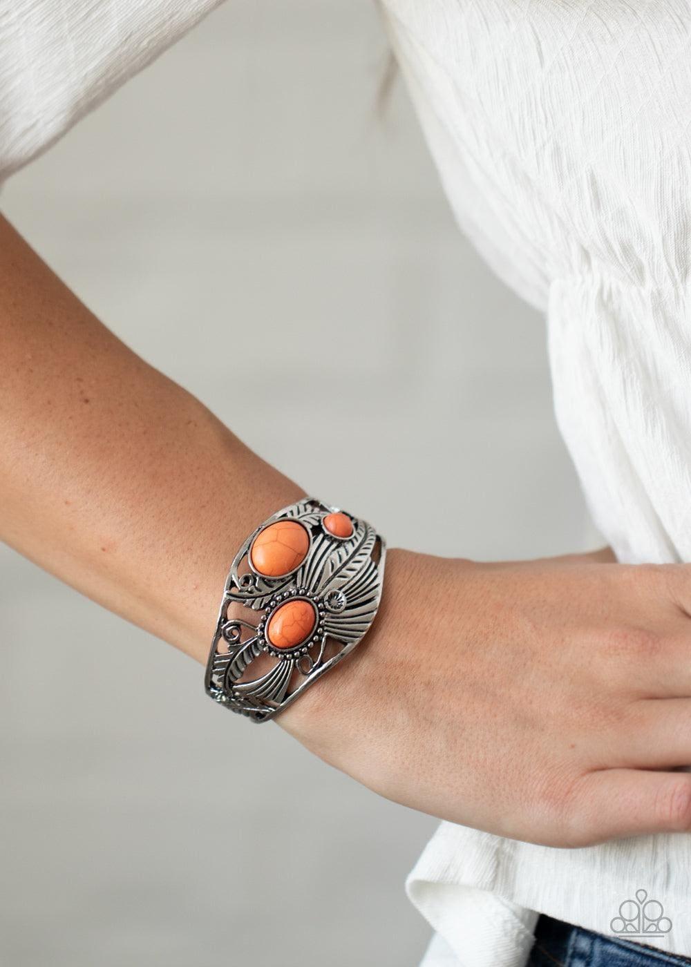 Paparazzi Accessories - Mojave Moods - Orange Bracelet - Bling by JessieK
