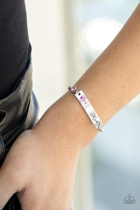 Paparazzi Accessories - Mom Always Knows - Pink Bracelet - Bling by JessieK