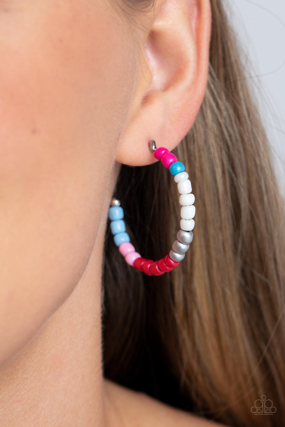 Paparazzi Accessories - Multicolored Mambo - Pink Multicolor Earrings - Bling by JessieK