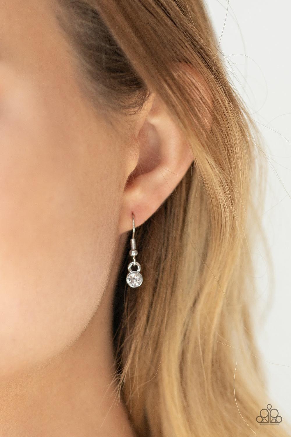 Paparazzi Accessories - My Heart Goes Out To You - White Dainty Necklace - Bling by JessieK