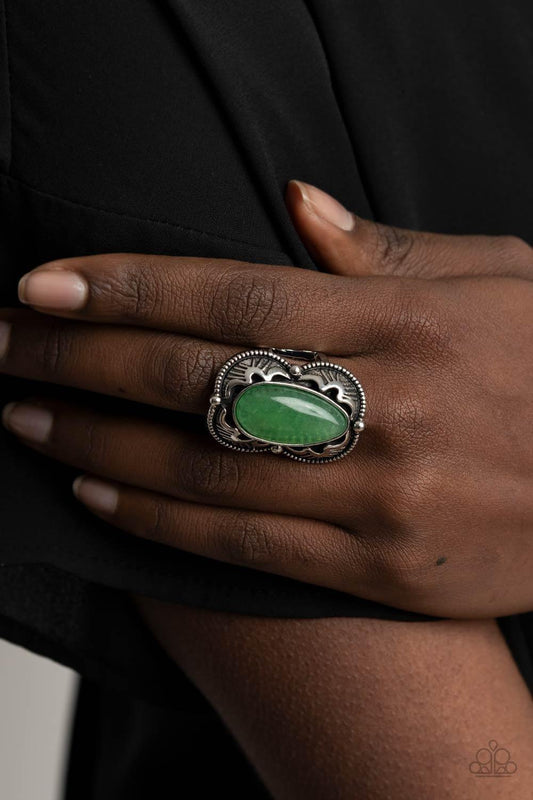 Paparazzi Accessories - Mystical Mambo - Green Ring - Bling by JessieK