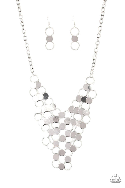 Paparazzi Accessories - Net Result - Silver Necklace - Bling by JessieK