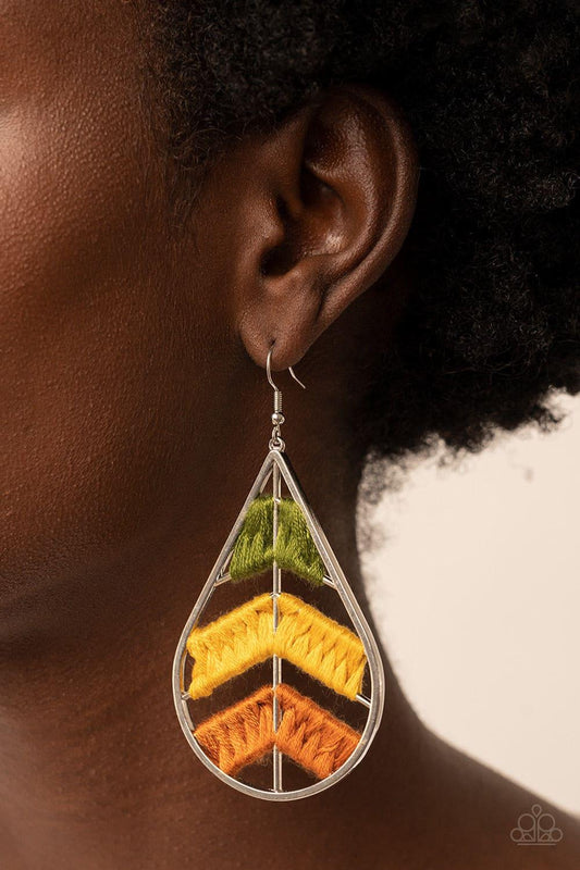 Paparazzi Accessories - Nice Threads - Multicolor Earrings - Bling by JessieK